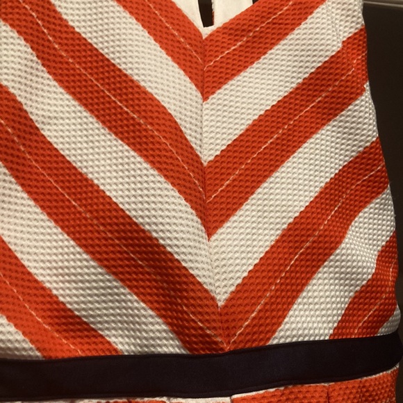 Dex chevron red white and navy halter size 12 dress - Picture 2 of 11